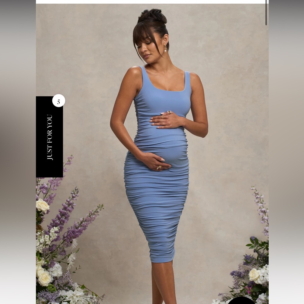 Maternity dress. Club L London. Cocktail dress stretchy material